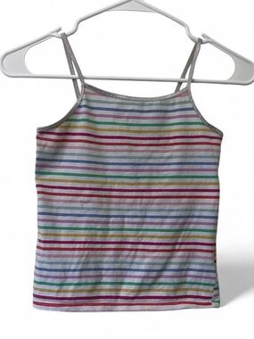 Retro Inspired Rainbow Striped Spaghetti Strap Cami Tank Wonder Nation Girls 7/8